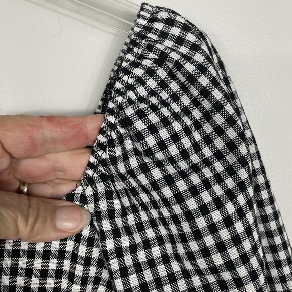 Pomander Place Tuckernuck Abigail Dress Womens M Black Gingham Babydoll Cottage - Picture 4 of 10
